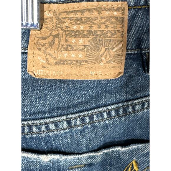 Volcom Enowen Classic Straight Leg Denim Skater Jeans Streetwear Blue Size 38 - Picture 12 of 16
